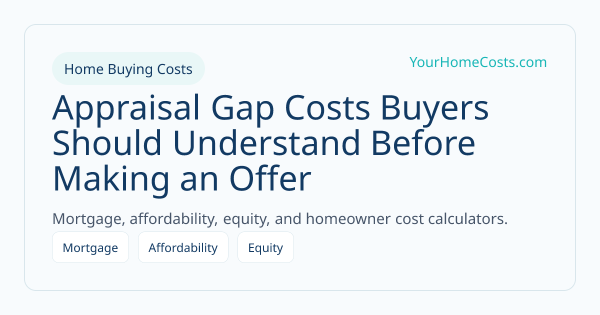 Appraisal Gap Costs Buyers Should Understand Before Making an Offer featured article visual